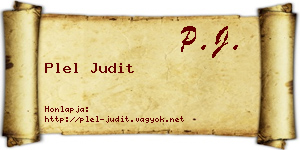 Plel Judit névjegykártya